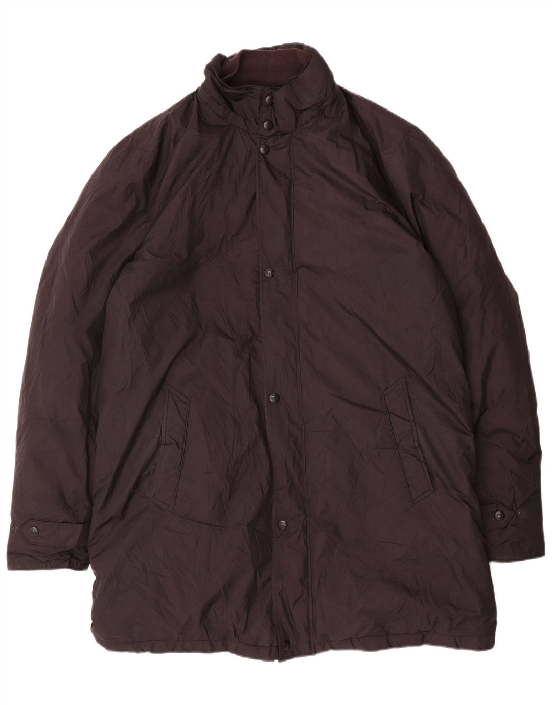 Massimo Dutti Mens Padded Coat UK 44 2XL Black Polyester