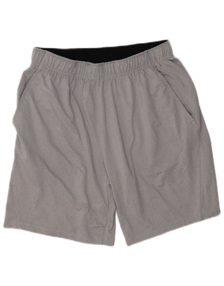 RUSSELL ATHLETIC Mens Sport Shorts Large Grey Polyester