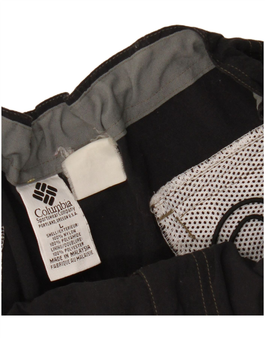 COLUMBIA Mens Windbreaker Trousers Large  Black Nylon