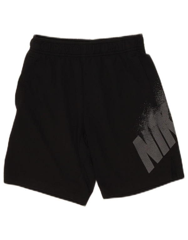 Nike Boys Dri Fit Graphic Sport Shorts 8-9 Years Small Black Polyester