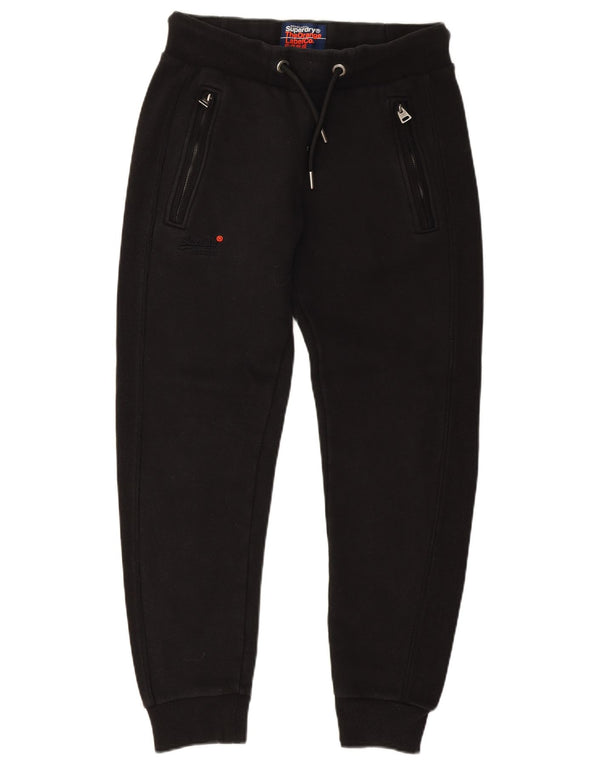 Superdry Mens Tracksuit Trousers Joggers Small  Black Cotton