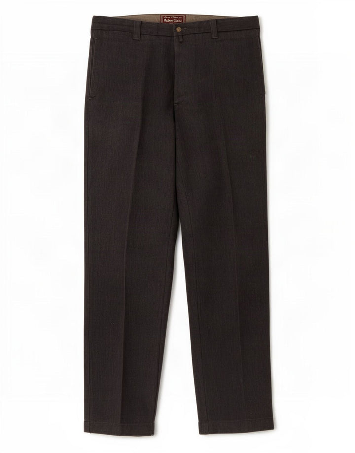 Marlboro Classics Mens Regular Casual Trousers W34 L33 Grey Polyester
