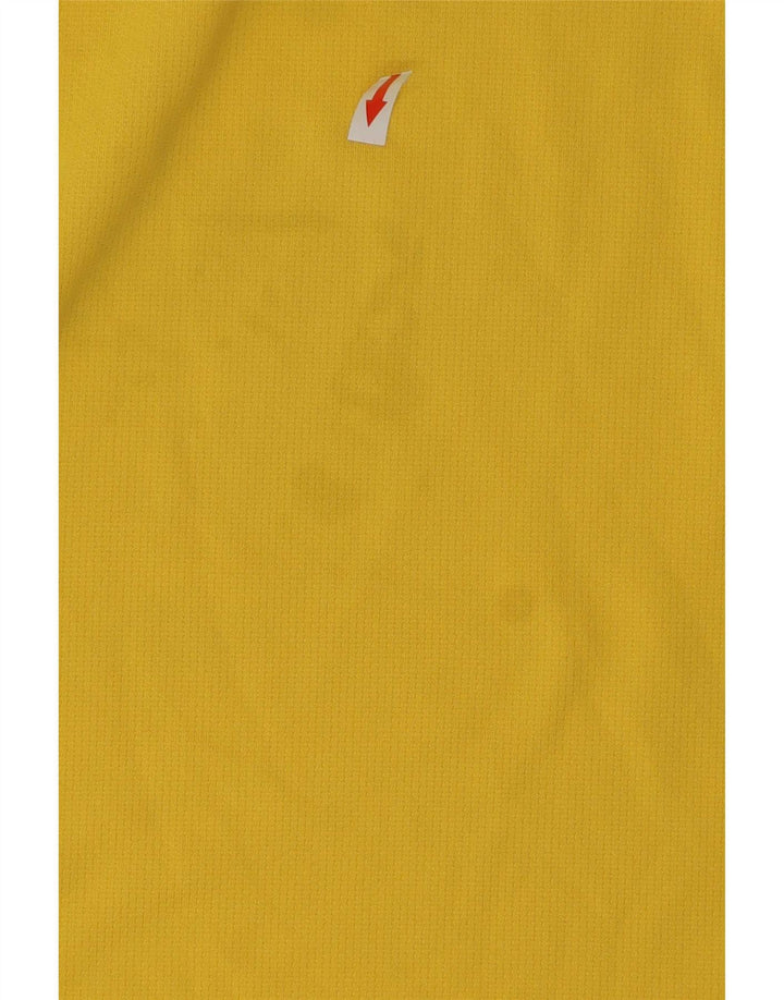 Nike Mens T-Shirt Top UK 36/38 Small Yellow Colourblock Polyester