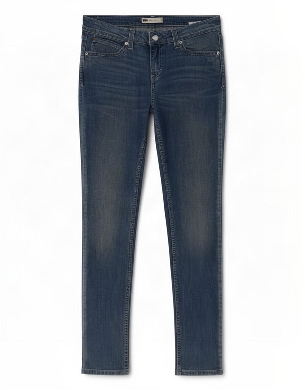 Levi's Womens Demi Curve Low Waist Skinny Jeans W32 L34 Blue Cotton