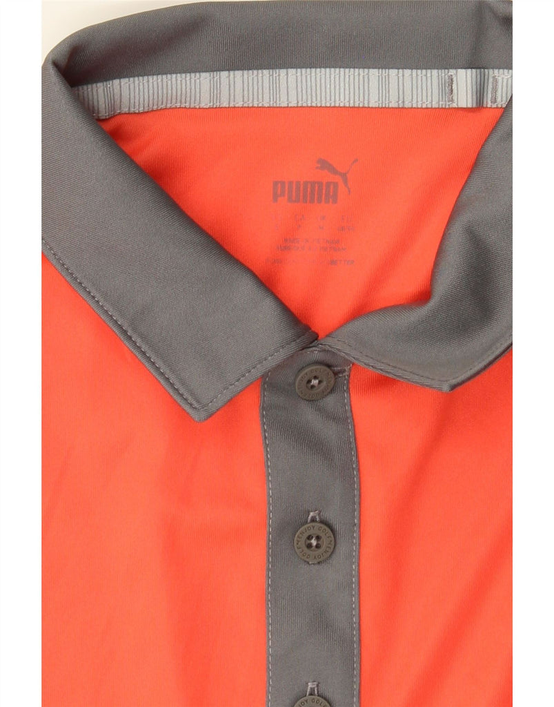 PUMA Mens Polo Shirt Small Orange Polyester Vintage Puma and Second-Hand Puma from Messina Hembry 