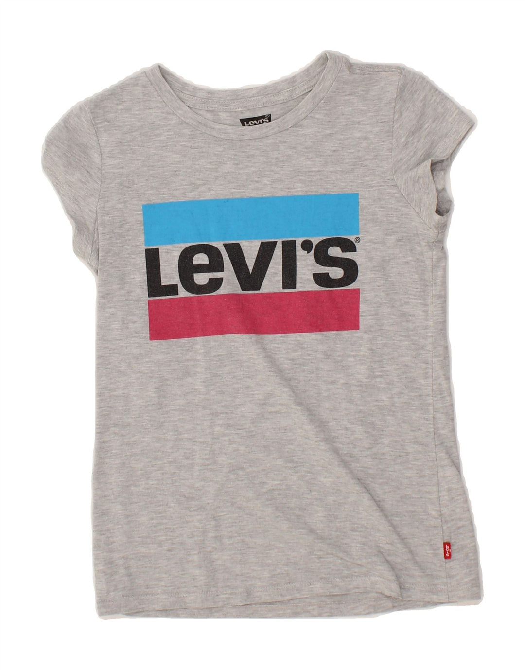 LEVI'S Girls Graphic T-Shirt Top 13-14 Years Grey Vintage Levi's and Second-Hand Levi's from Messina Hembry 