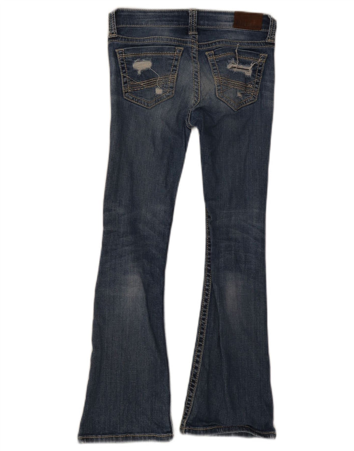 BKE Girls Distressed Flared Jeans 9-10 Years W24 L25 Blue