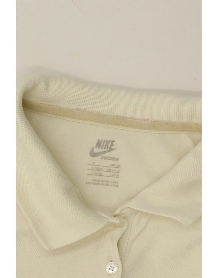NIKE Womens Polo Shirt UK 10/12 Medium  Beige Cotton Vintage Nike and Second-Hand Nike from Messina Hembry 