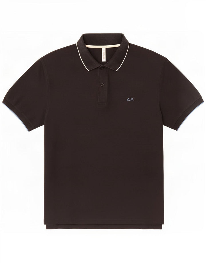 Sun68 Mens Polo Shirt 2XL Black Cotton