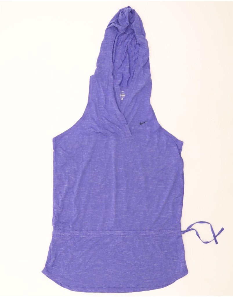 NIKE Womens Big & Tall Loose Fit Hooded Vest Top UK 18 XL Purple Polyester Vintage Nike and Second-Hand Nike from Messina Hembry 
