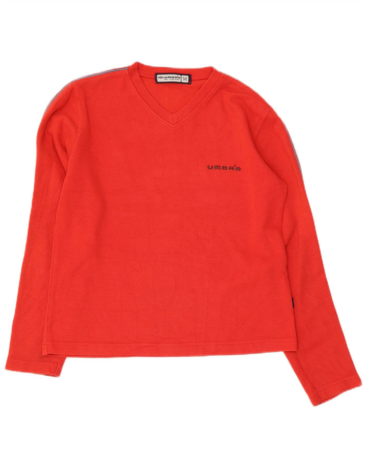 UMBRO Womens Top Long Sleeve UK 14 Medium Red