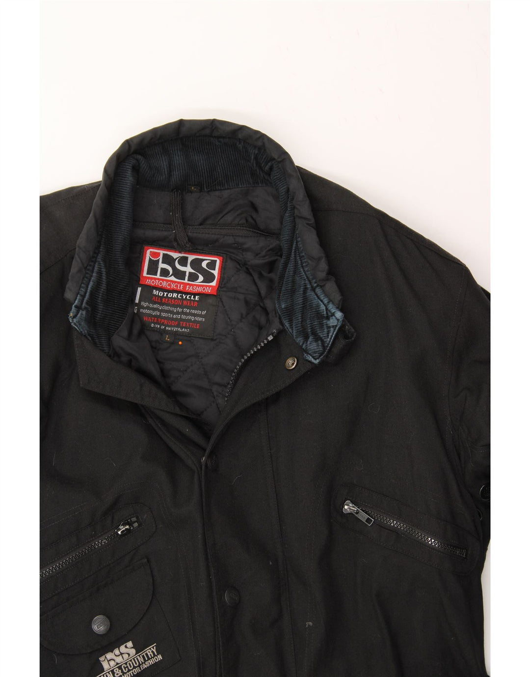 IXS Mens Racer Jacket UK 40 Large Black Polyamide Vintage IXS and Second-Hand IXS from Messina Hembry 