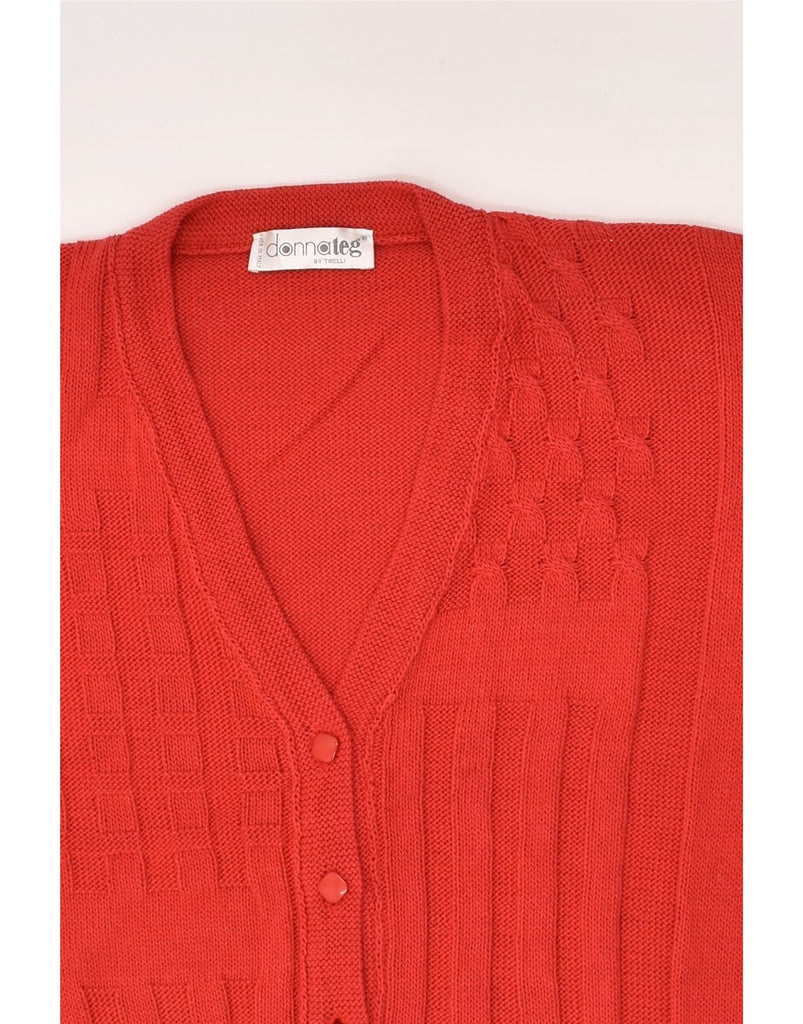 VINTAGE Womens Cardigan Sweater UK 16 Large Red | Vintage Vintage | Thrift | Second-Hand Vintage | Used Clothing | Messina Hembry 