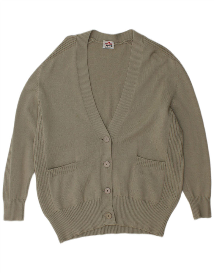 BLEYLE Womens Cardigan Sweater UK 20 2XL Green Virgin Wool