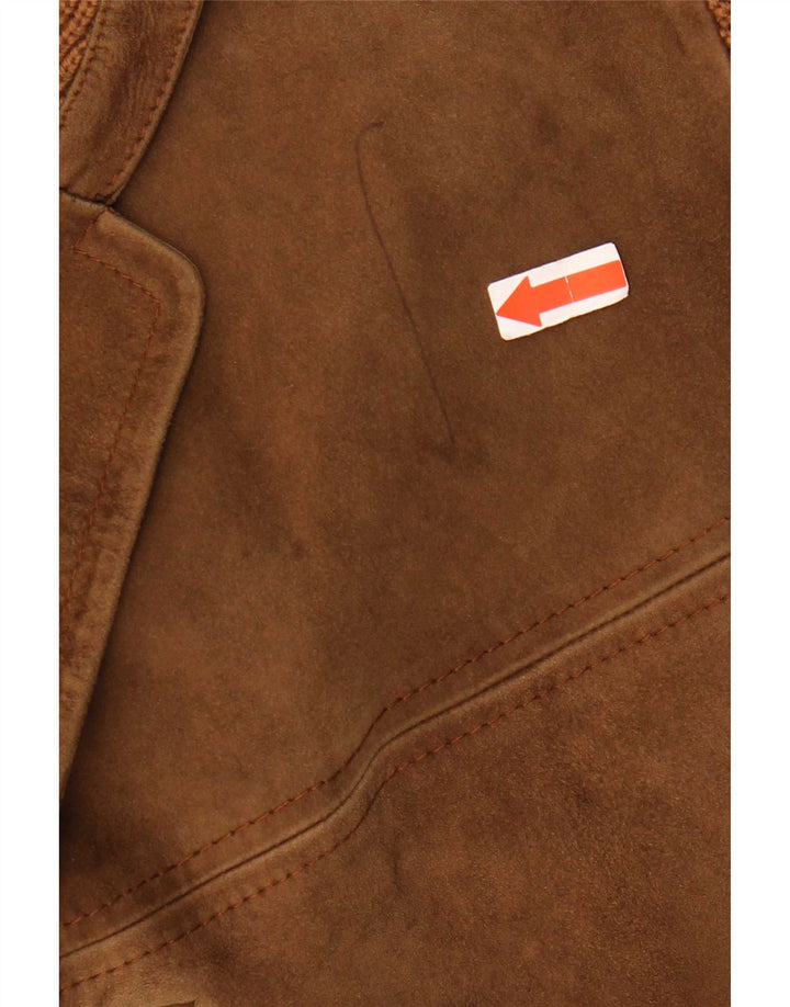 Vintage Mens Suede Jacket UK 40 Large Brown