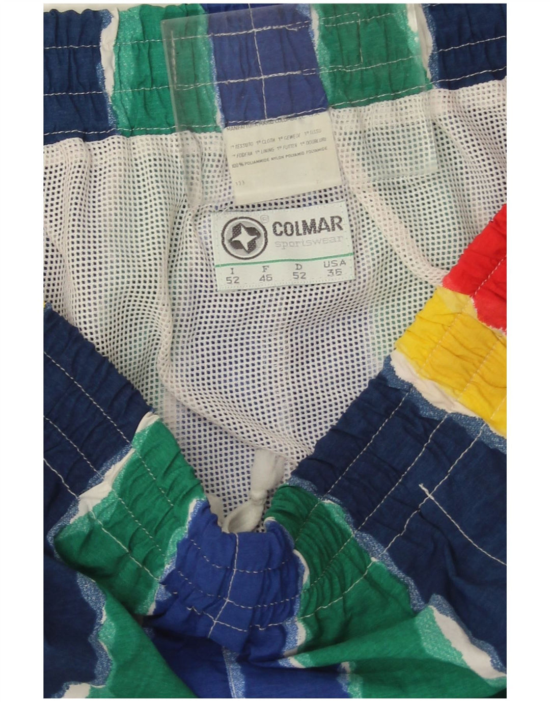 Colmar Mens Swimming Shorts IT 52 Large  Multicoloured Striped Polyamide