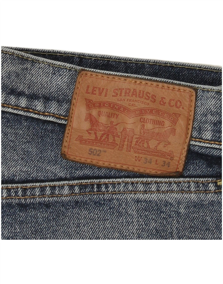 Levi's Mens 502 Denim Shorts W34 Large Blue Cotton