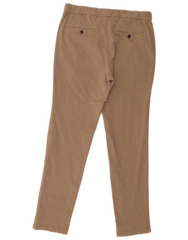 Massimo Dutti Mens Slim Chino Trousers EU 40 Medium W31 L30 Beige