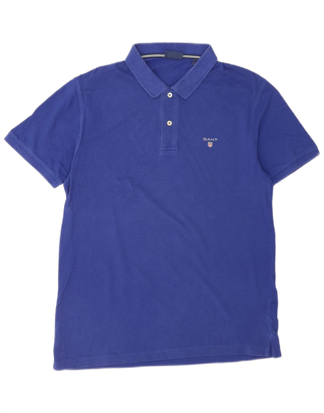 Gant Mens Polo Shirt Large Blue Cotton