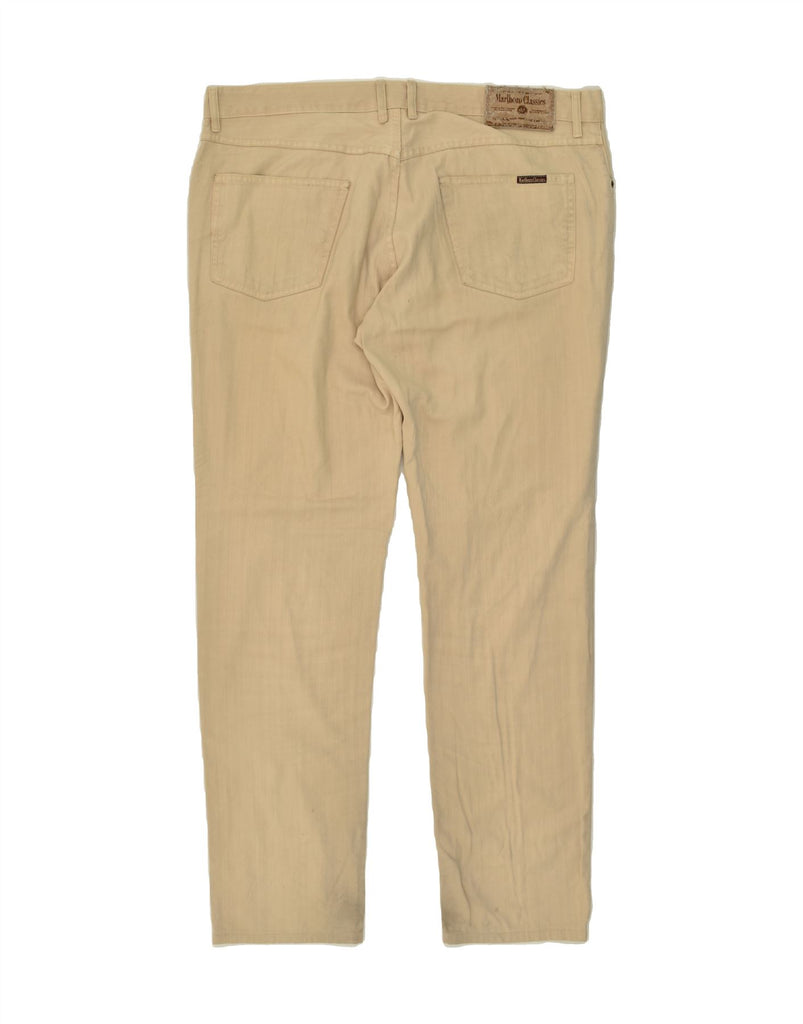 MARLBORO CLASSICS Mens Slim Casual Trousers W38 L34  Beige Cotton | Vintage Marlboro Classics | Thrift | Second-Hand Marlboro Classics | Used Clothing | Messina Hembry 