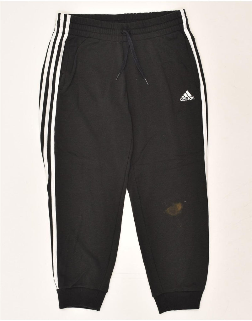 ADIDAS Womens Tracksuit Trousers Joggers  UK 12/14 Medium Black Cotton | Vintage Adidas | Thrift | Second-Hand Adidas | Used Clothing | Messina Hembry 