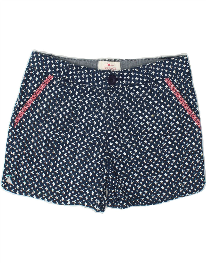 FAT FACE Girls Abstract Chino Shorts 10-11 Years W24  Navy Blue Cotton Vintage Fat Face and Second-Hand Fat Face from Messina Hembry 