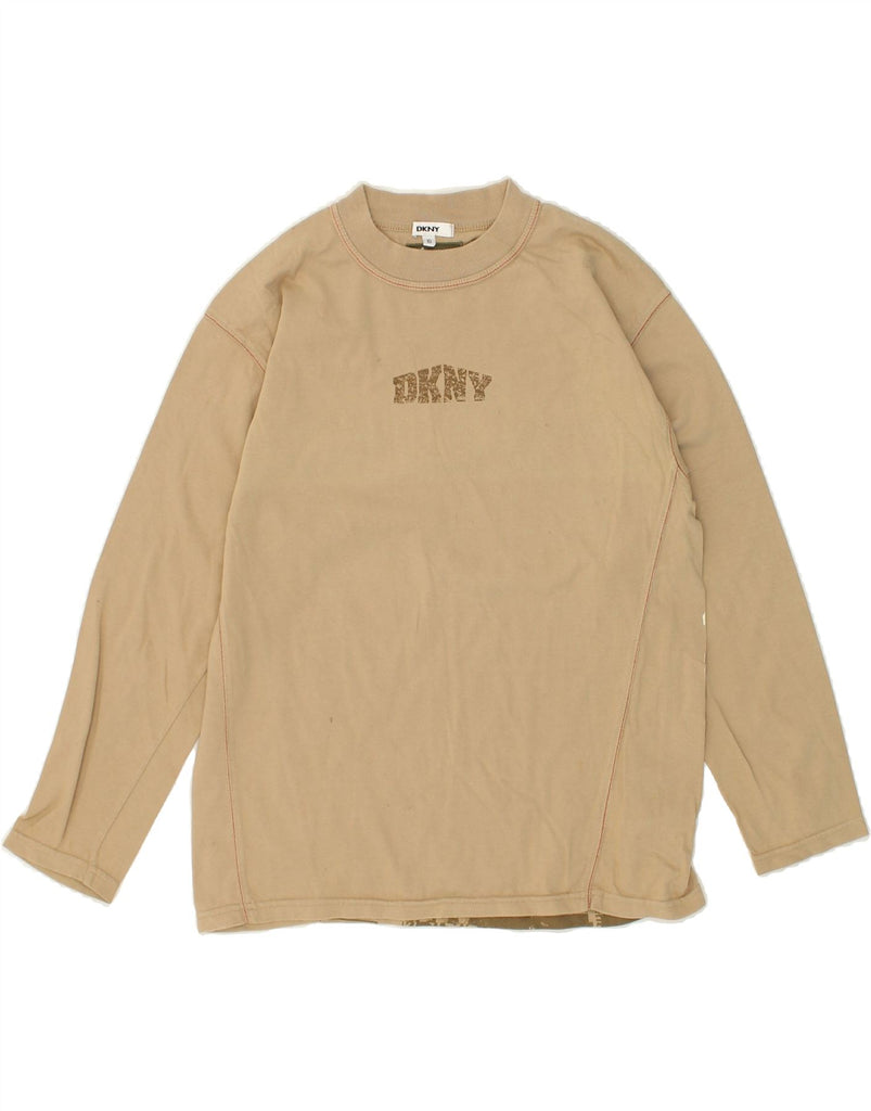 DKNY Boys Graphic Sweatshirt Jumper 9-10 Years Beige Cotton | Vintage Dkny | Thrift | Second-Hand Dkny | Used Clothing | Messina Hembry 