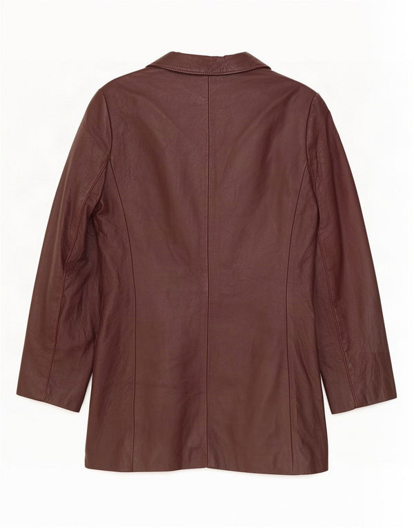 Vintage Womens 4 Button Blazer Jacket UK 14 Large Burgundy