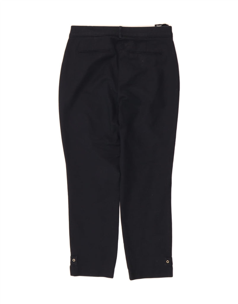 MINT VELVET Womens Straight Cropped Trousers UK 10 Small W30 L24 Navy Blue Vintage MINT VELVET and Second-Hand MINT VELVET from Messina Hembry 