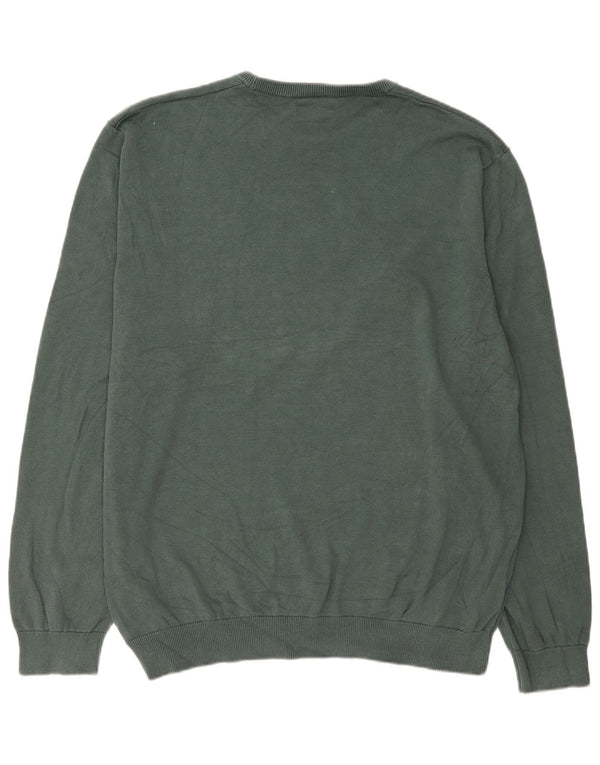 Marks & Spencer Mens Graphic Crew Neck Jumper Sweater 3XL Green Christmas