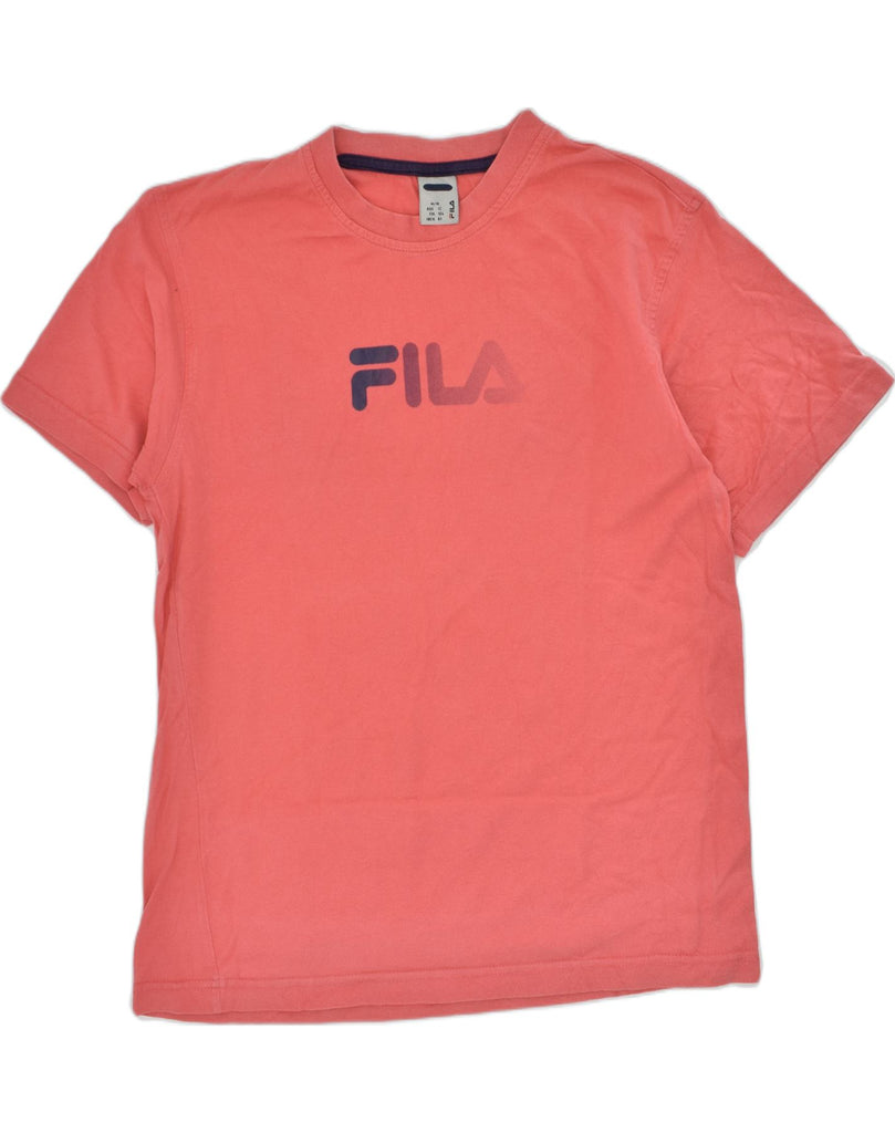 FILA Boys Graphic T-Shirt Top 11-12 Years Pink Cotton | Vintage Fila | Thrift | Second-Hand Fila | Used Clothing | Messina Hembry 