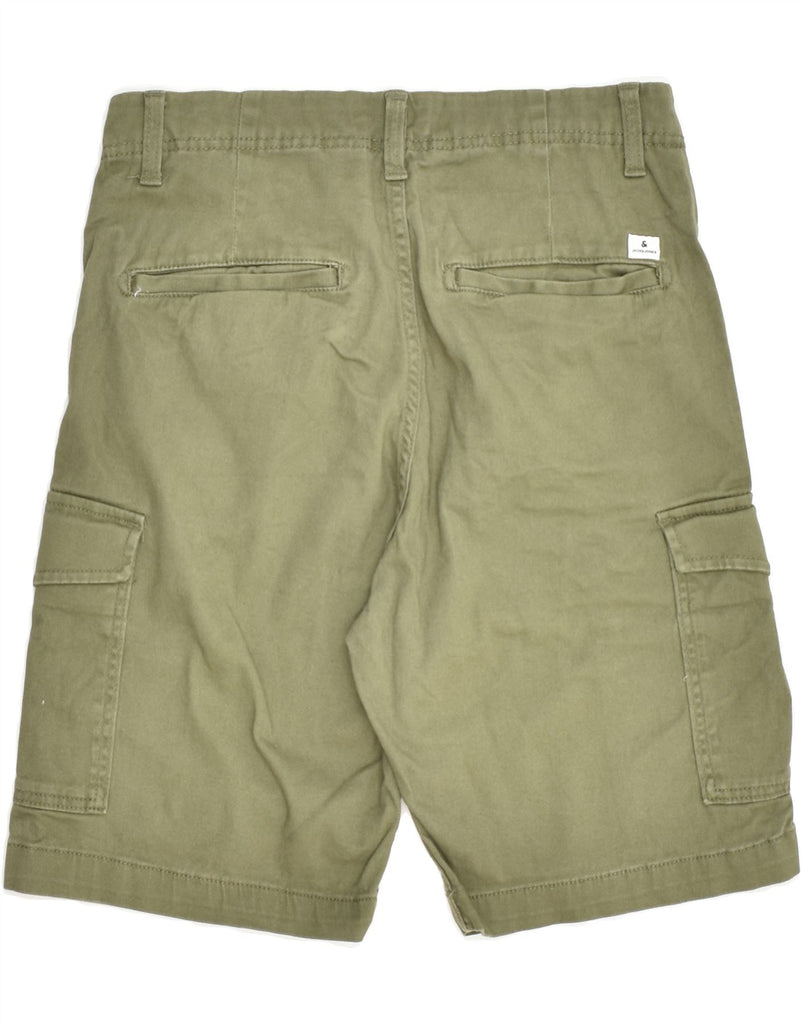 JACK & JONES Mens Cargo Shorts Small W29 Khaki Cotton | Vintage Jack & Jones | Thrift | Second-Hand Jack & Jones | Used Clothing | Messina Hembry 