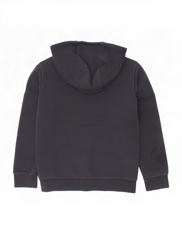 Adidas Boys Graphic Hoodie Jumper 7-8 Years Black Cotton