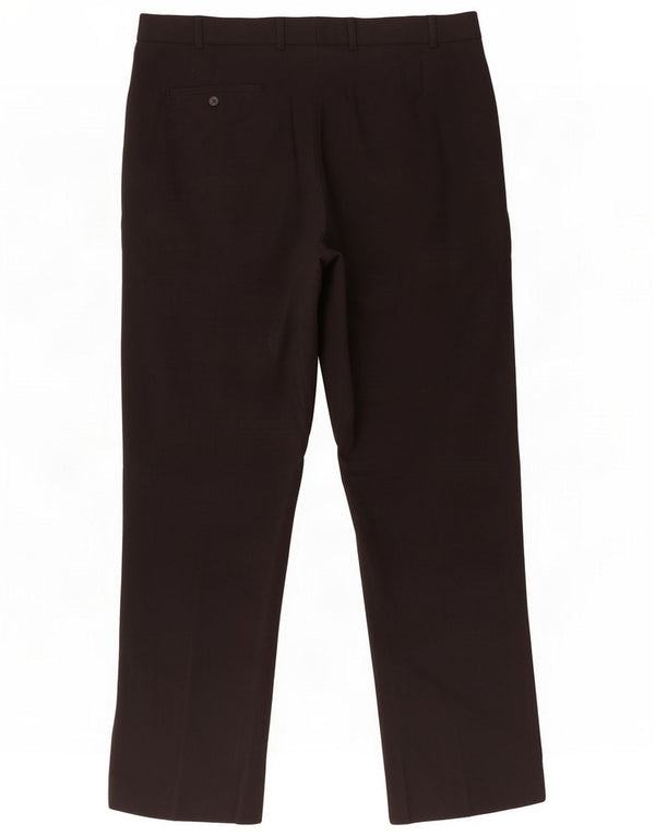 Marks & Spencer Mens Tailored Straight Suit Trousers W36 L31 Black