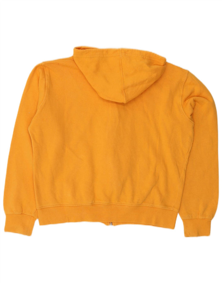 DIADORA Womens Crop Zip Hoodie Sweater UK 18 XL Orange Cotton
