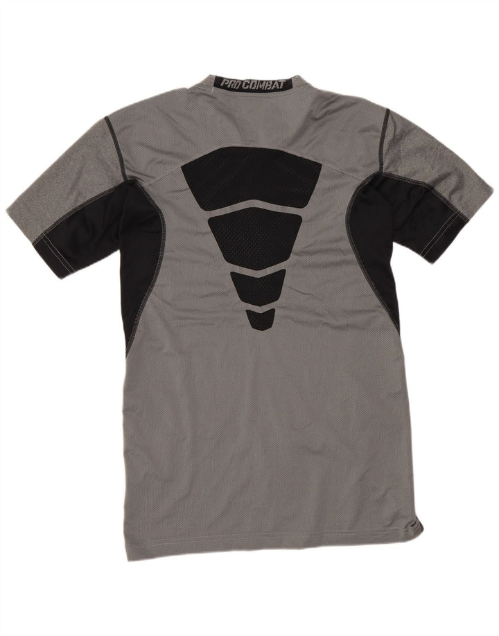 Nike Mens Dri Fit Graphic T-Shirt Top Large Grey Colourblock