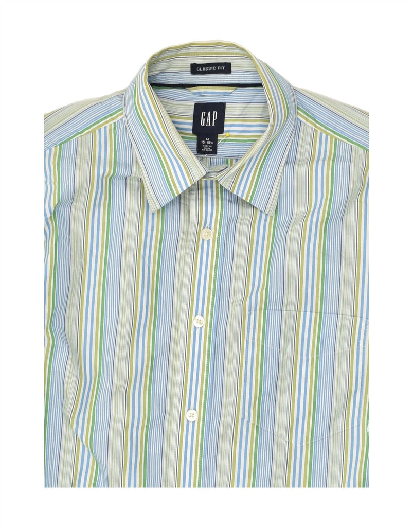 GAP Mens Classic Fit Shirt Size 15 15 1/2 Medium Green Pinstripe Cotton | Vintage Gap | Thrift | Second-Hand Gap | Used Clothing | Messina Hembry 