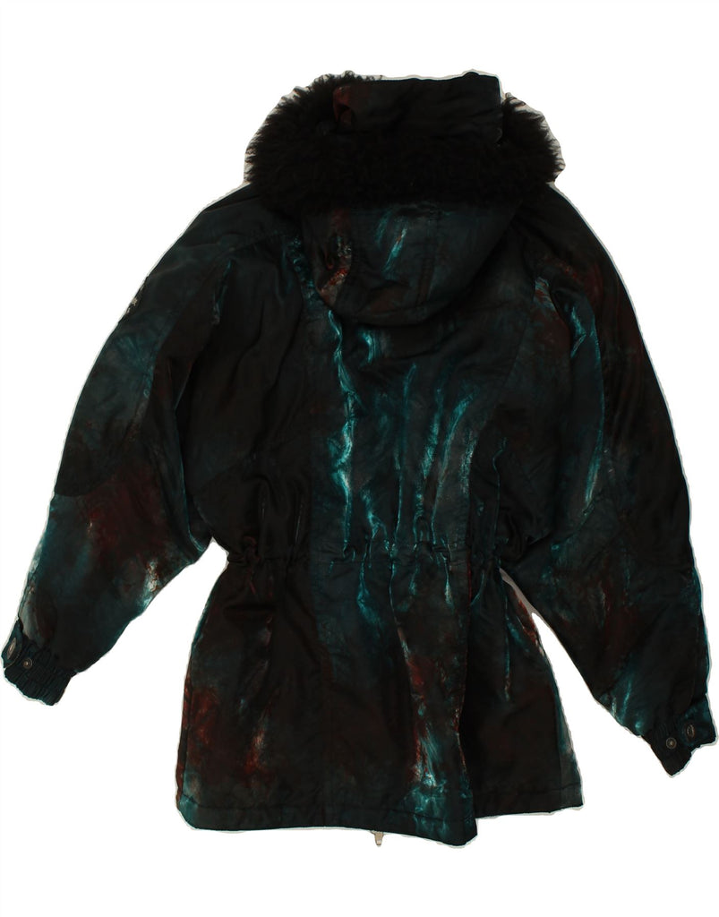 ALASKA Womens Hooded Parka Jacket UK 16 Large Blue Polyamide | Vintage Alaska | Thrift | Second-Hand Alaska | Used Clothing | Messina Hembry 