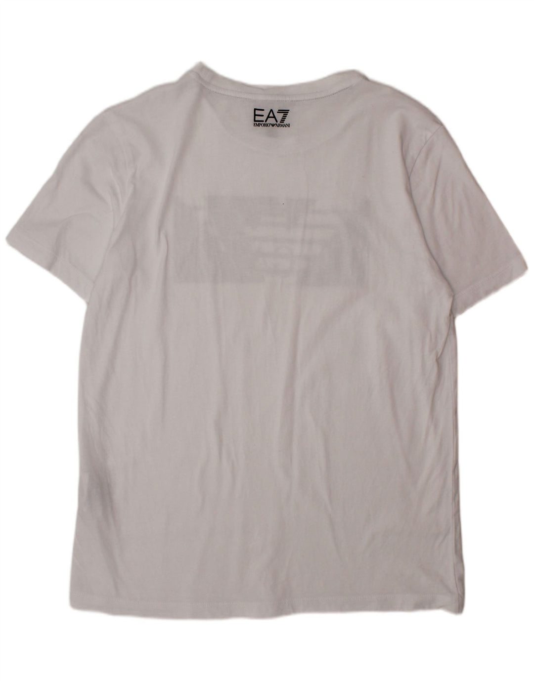 EMPORIO ARMANI Boys Graphic T-Shirt Top 13-14 Years White Cotton