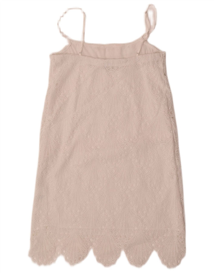 Zara Womens Sundress UK 8 Small White Floral Polyester