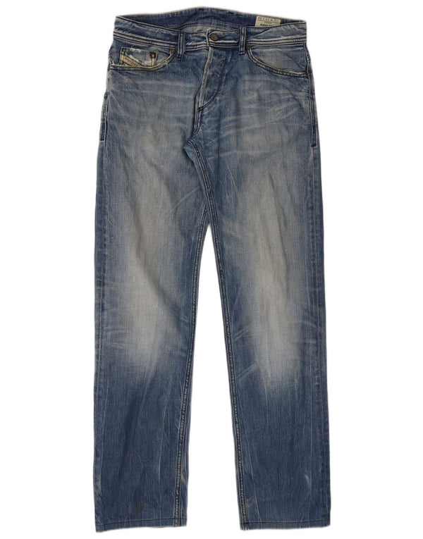 Diesel Mens Koolter Straight Jeans W33 L34 Blue Cotton