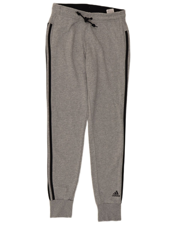 Adidas Womens Tracksuit Trousers Joggers UK 8/10 Small Grey Cotton