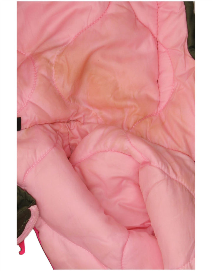 SUPERDRY Womens Hooded Parka Jacket UK 14 Medium Khaki Nylon