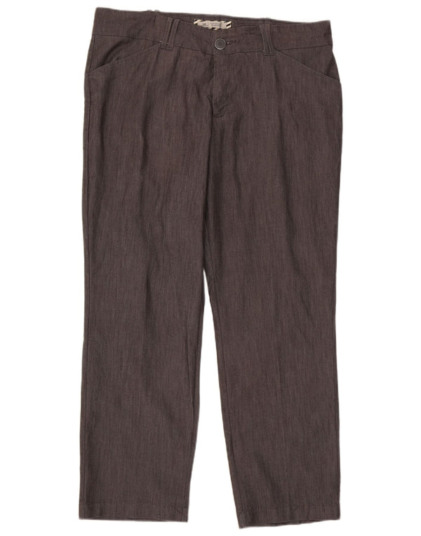 Lee Womens Slimming Fit Straight Casual Trousers US 16 XL W38 L32 Grey