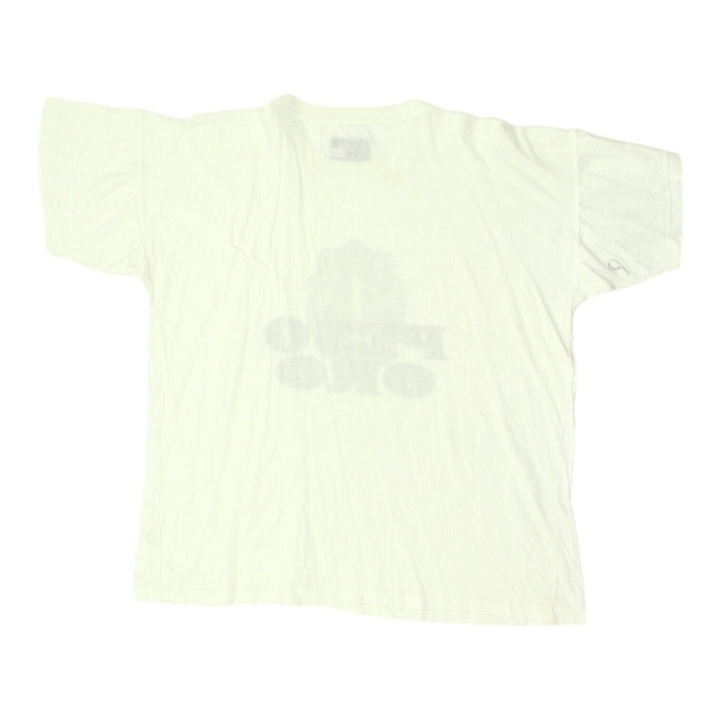 Oaks By Ferre Peso Oro Mens White Crew Neck Tshirt | Vintage Designer VTG | Vintage Messina Hembry | Thrift | Second-Hand Messina Hembry | Used Clothing | Messina Hembry 