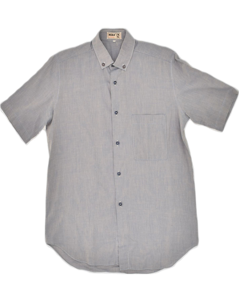 VINTAGE Mens Shirt Medium Grey Cotton | Vintage Vintage | Thrift | Second-Hand Vintage | Used Clothing | Messina Hembry 