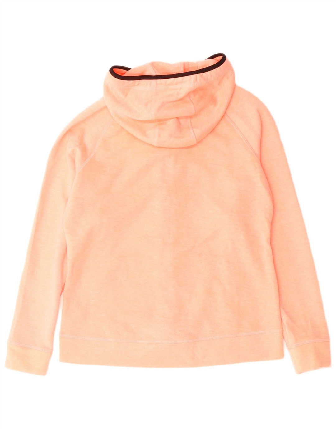 SUPERDRY Womens Graphic Zip Hoodie Sweater UK 16 Large Orange Polyester