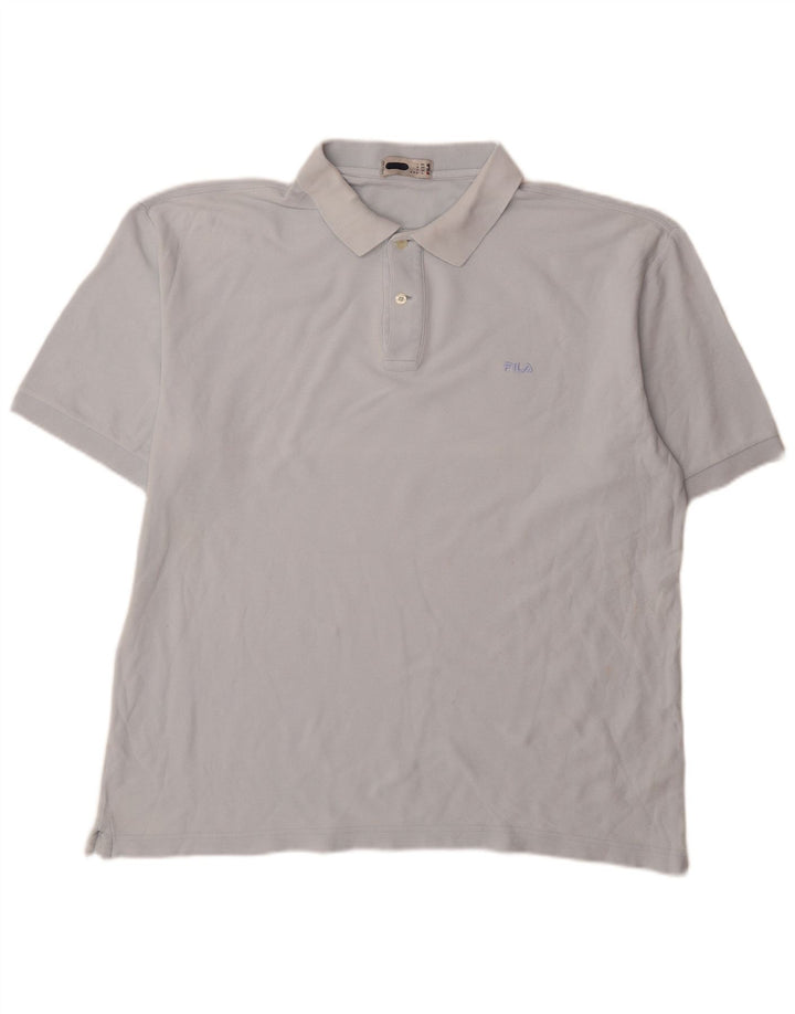 Fila Mens Polo Shirt IT 54 XL Blue Cotton