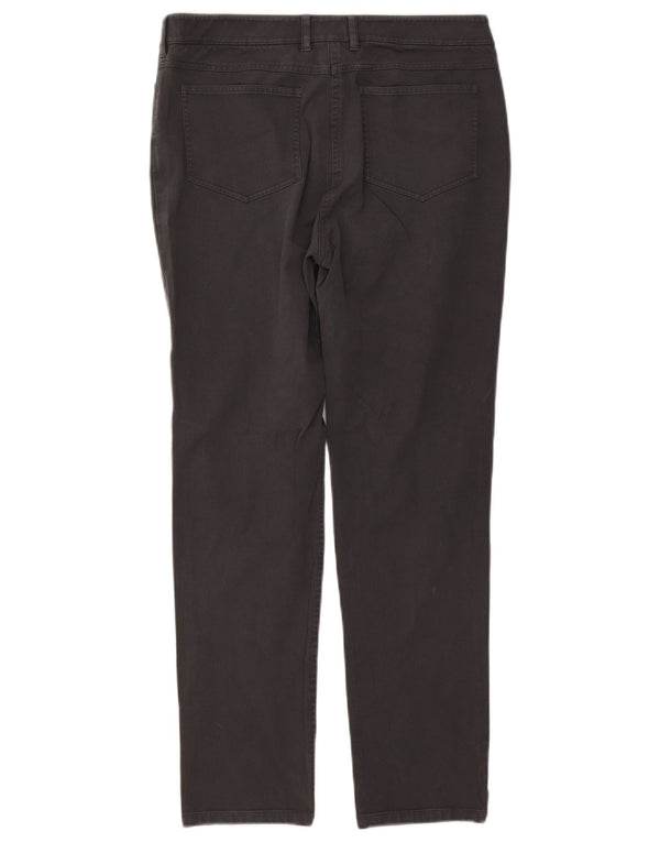 Hobbs Womens Slim Fit Casual Trousers UK 14 Large W32 L29 Grey Cotton