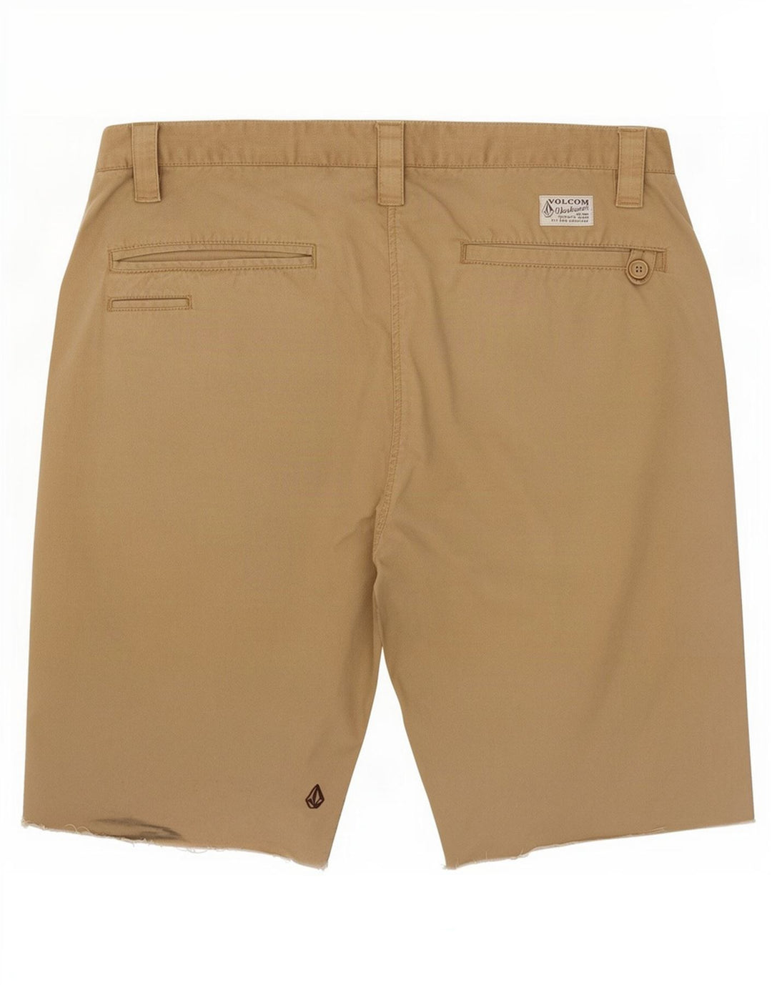 Volcom Mens Workwear Chino Shorts W34 Large Brown Cotton